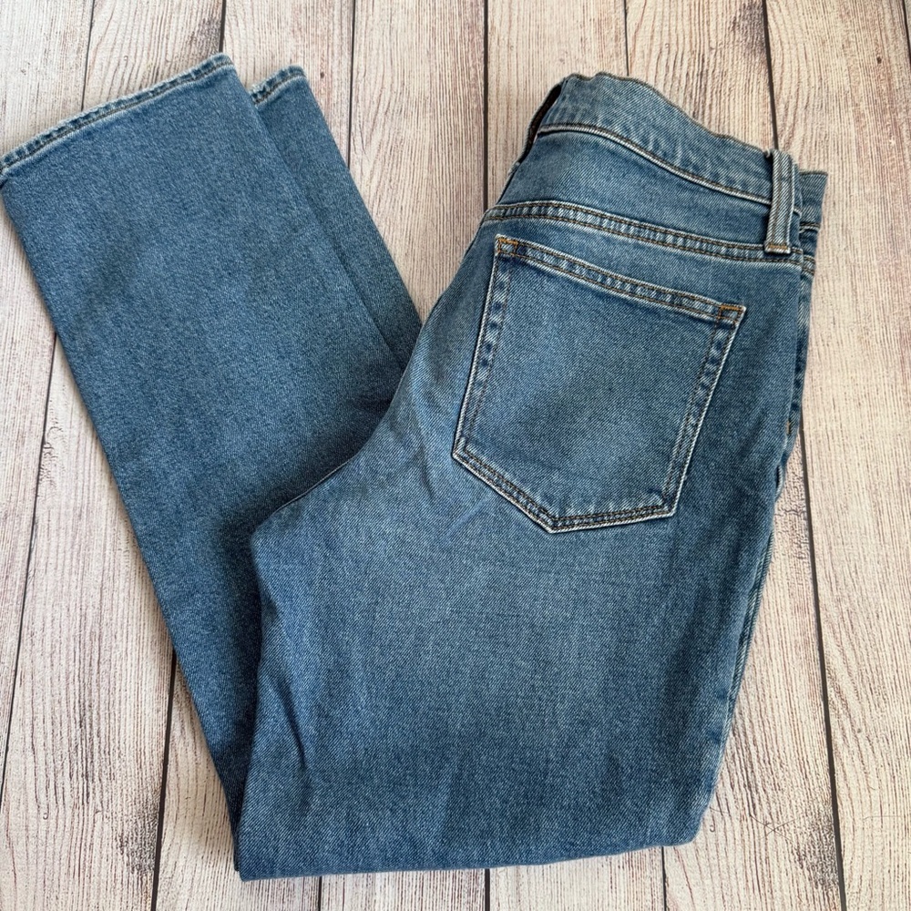 J. CREW Essential Straight Blue Jeans 27